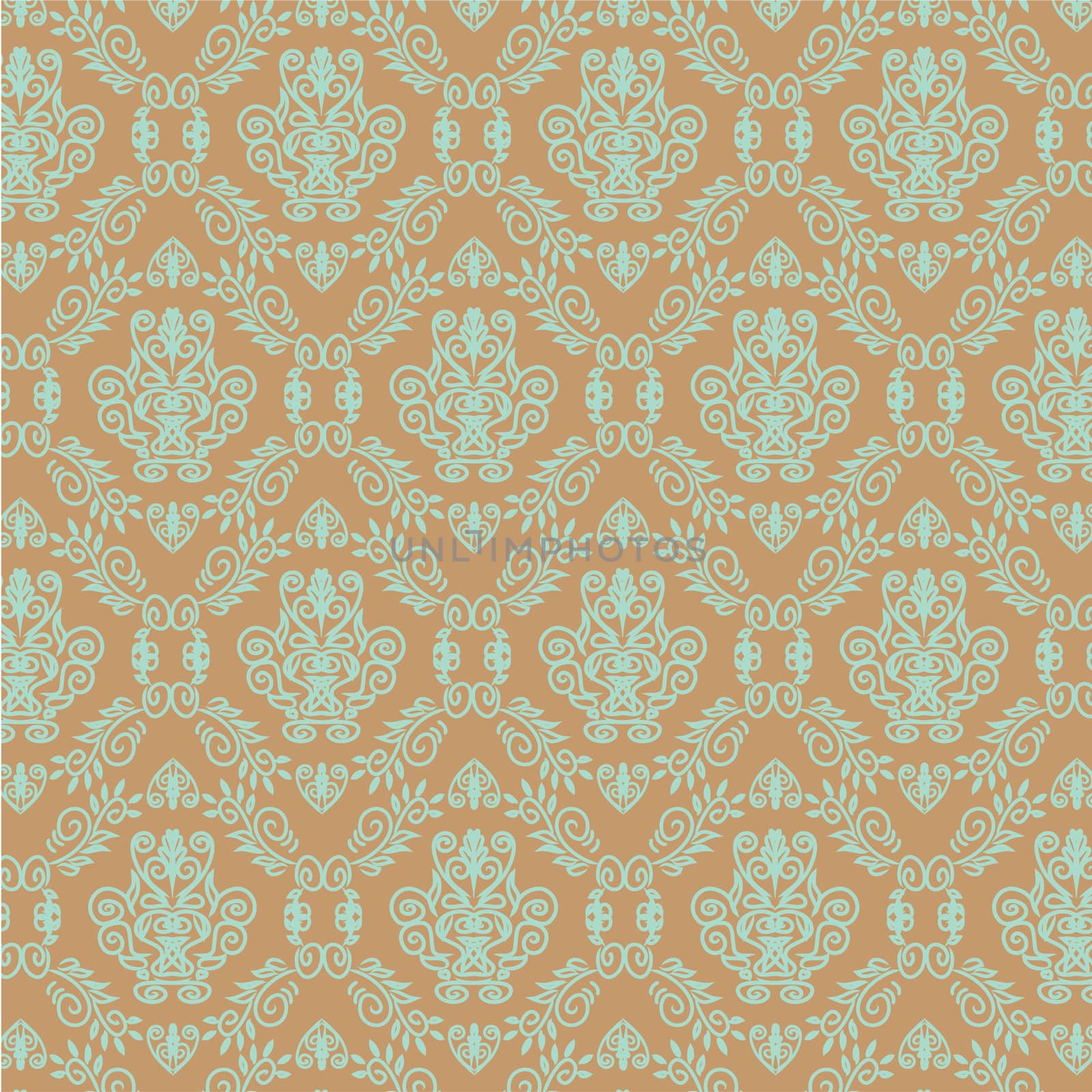 Hand draw Seamless Damask wallpaper doodles tattoo 