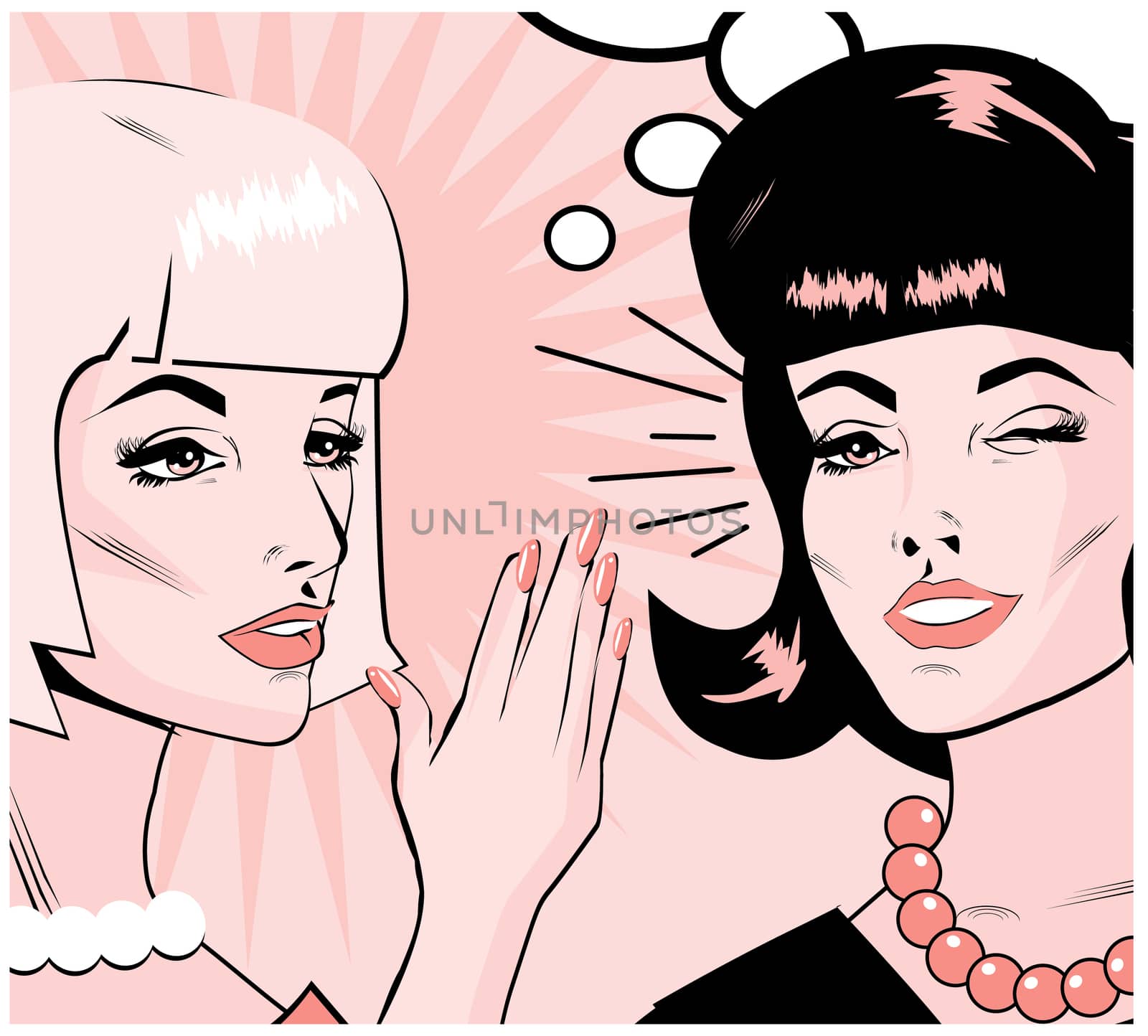 Gossiping Women - Retro Clip Art  by IconsJewelry