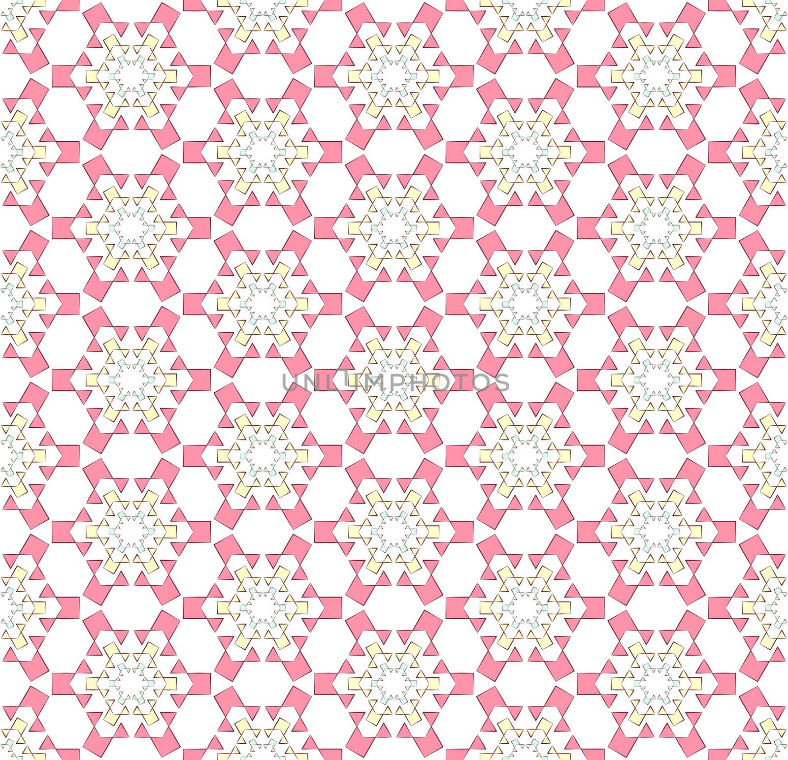 abstract background or hexagonal pink textile pattern