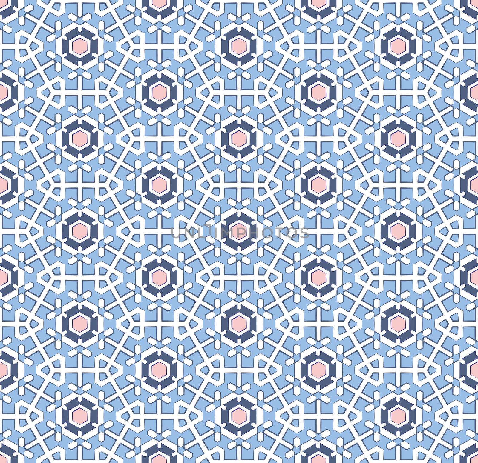 abstract background or textile Norwegian winter snowflakes blue pattern