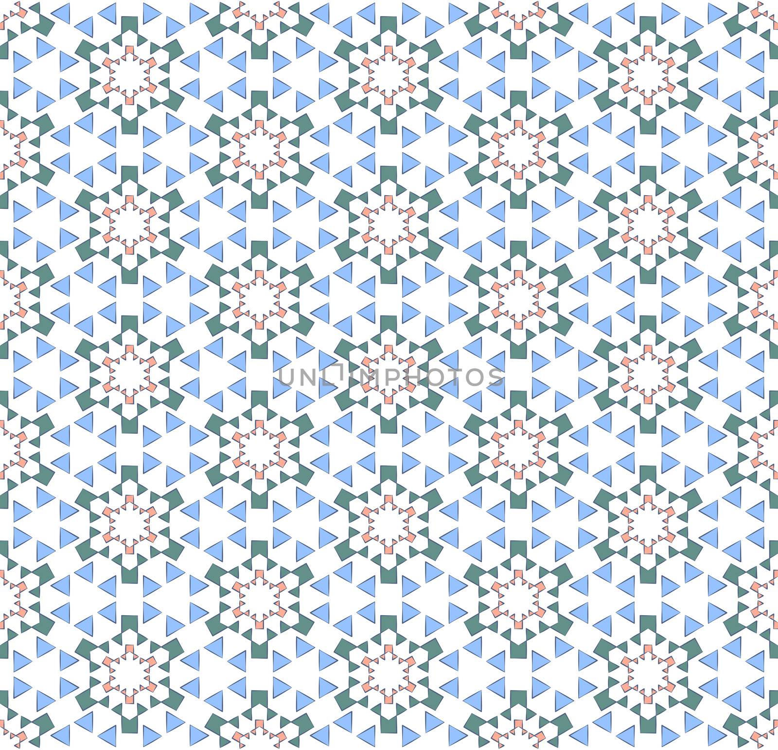 abstract background or textile stylized hexagonal snowflake pattern