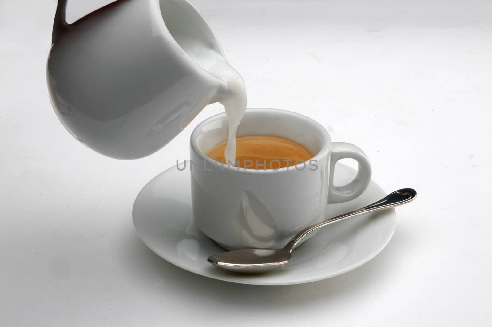 italian espresso cup and milk by diecidodici