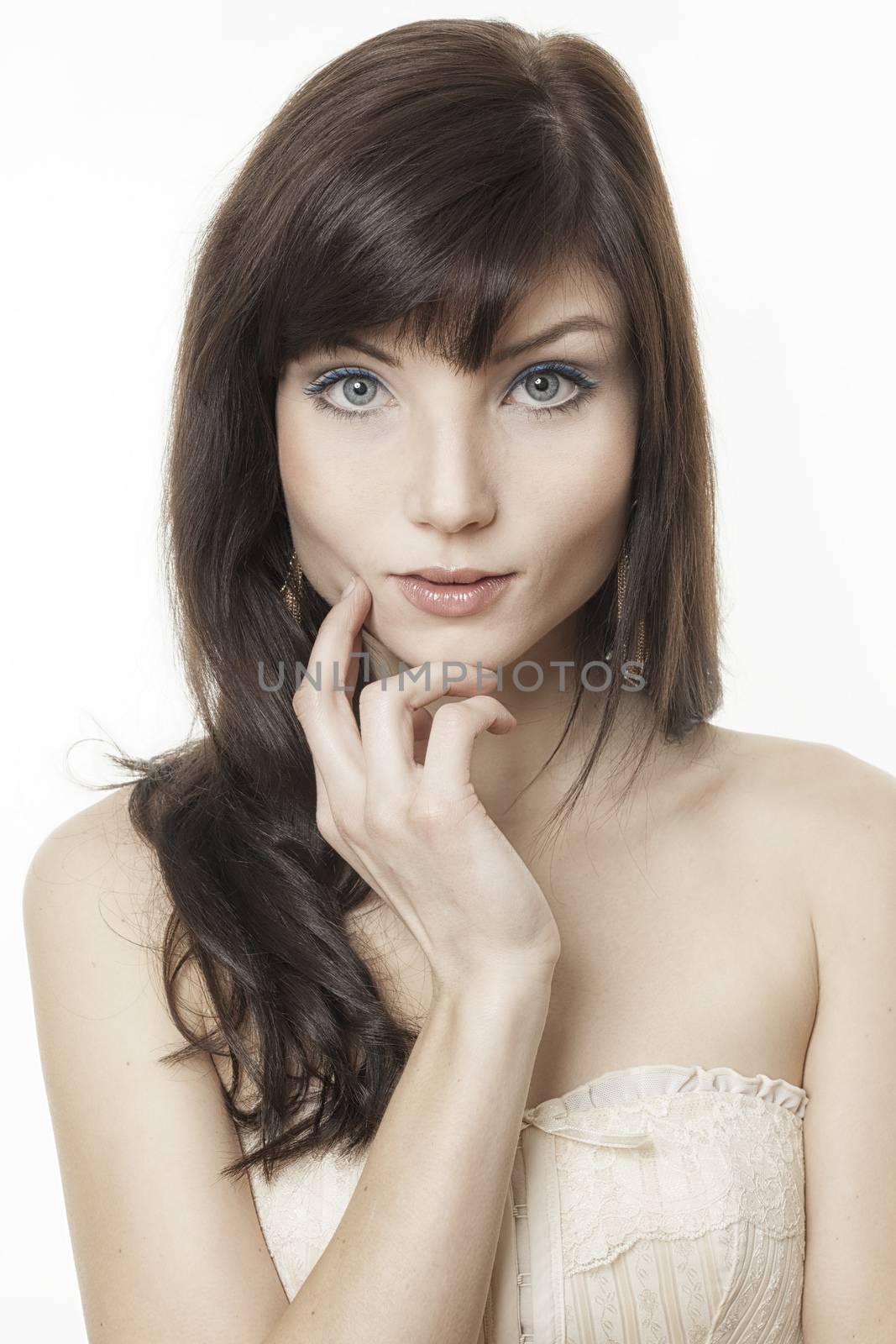 young woman portrait by magann
