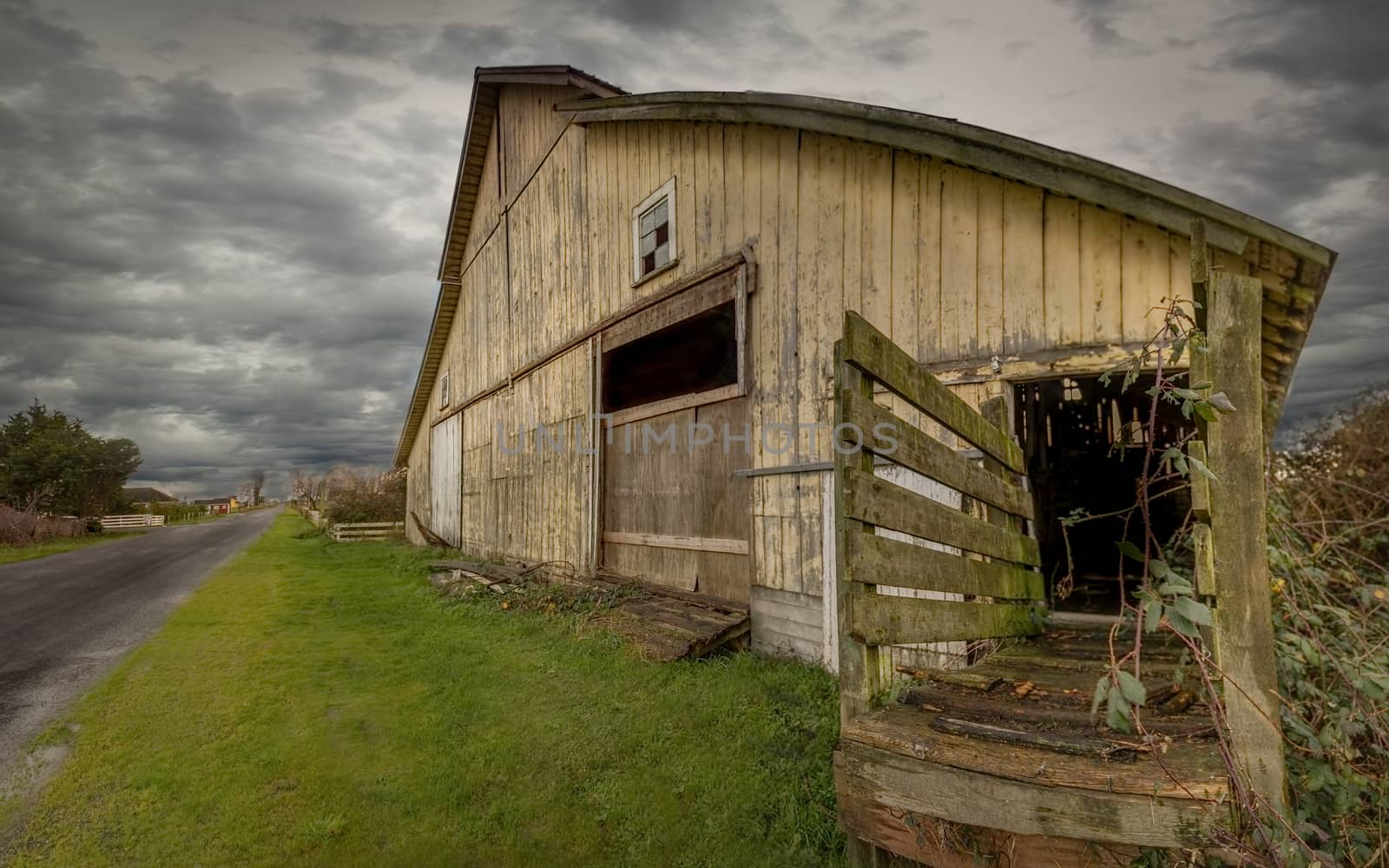 Old Barn, Panoramic Color Image by backyard_photography