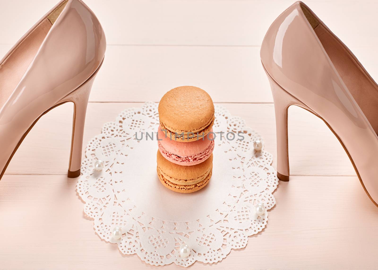 Woman essentials, fashion high heels. Macarons   by 918