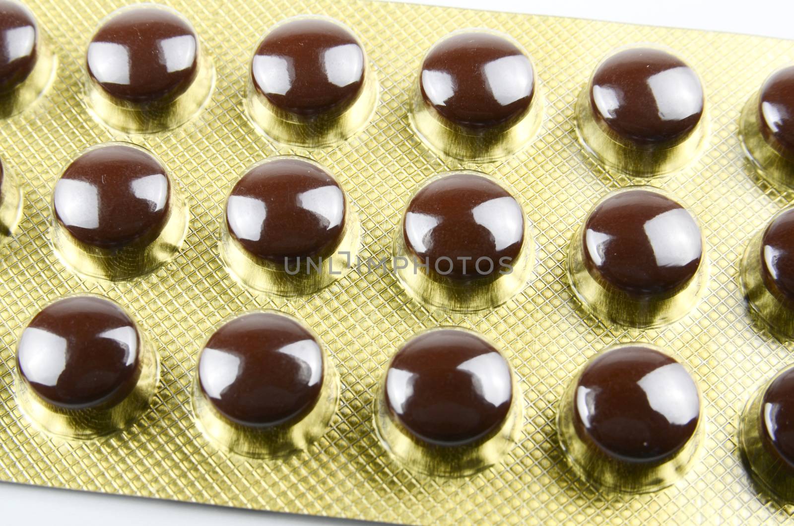 Blister packs of medication pills
