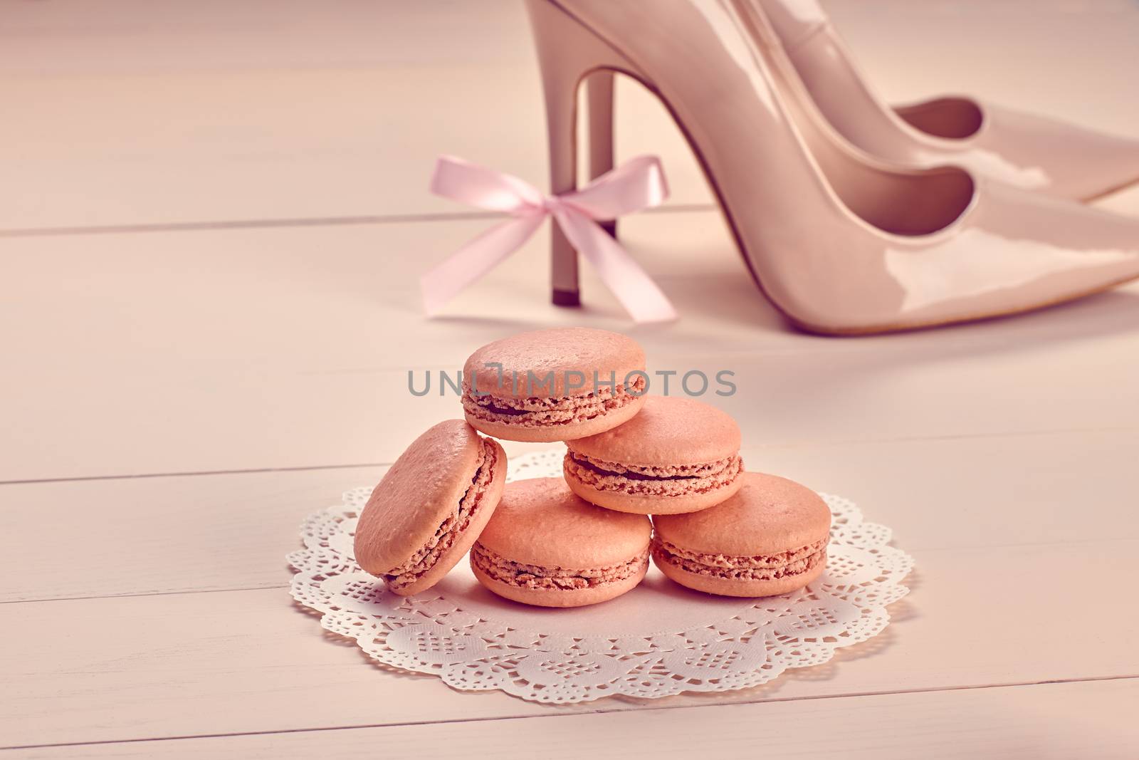Woman essentials, fashion high heels. Macarons   by 918