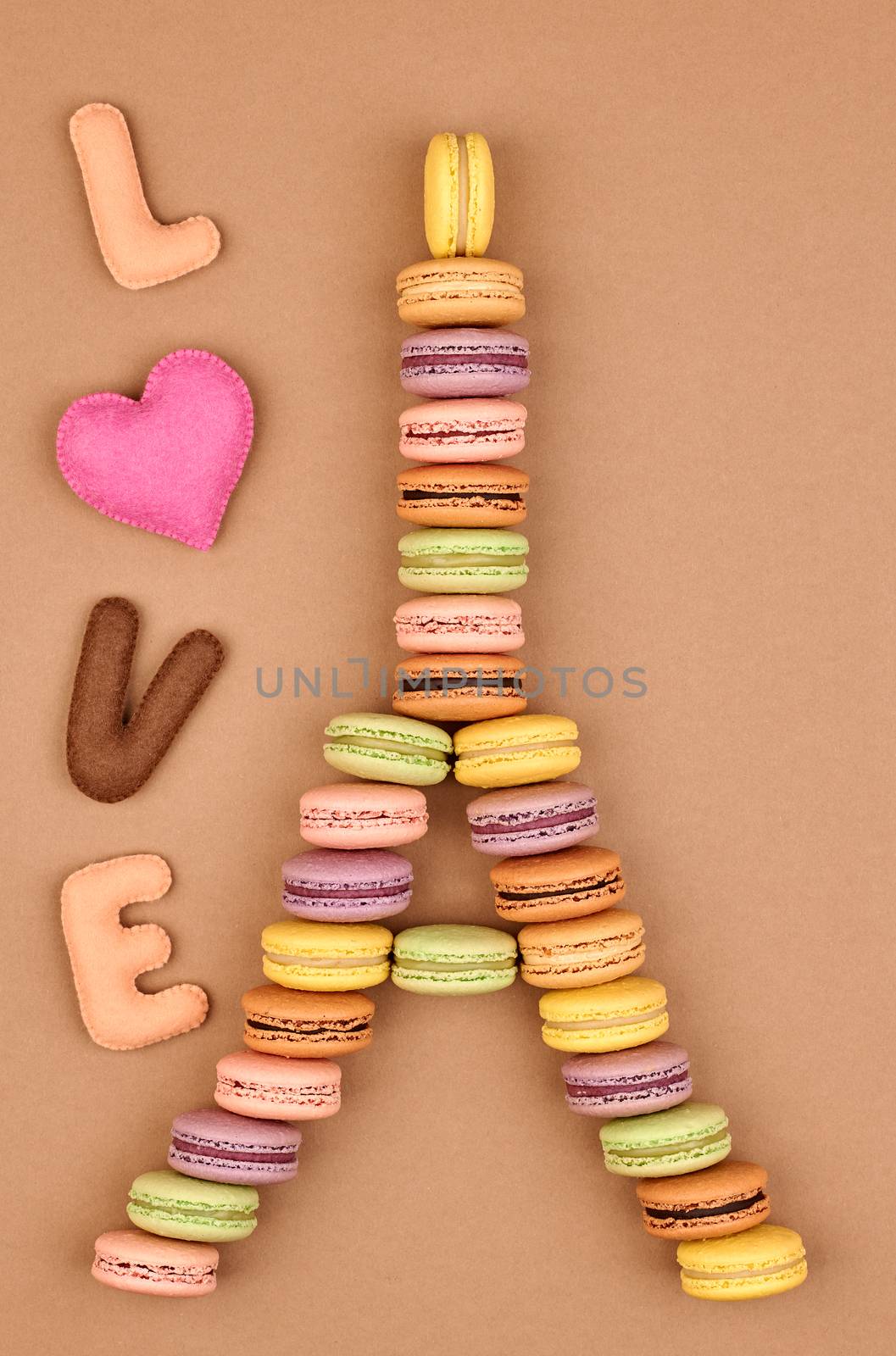 Macarons Eiffel Tower french sweet colorful, love by 918