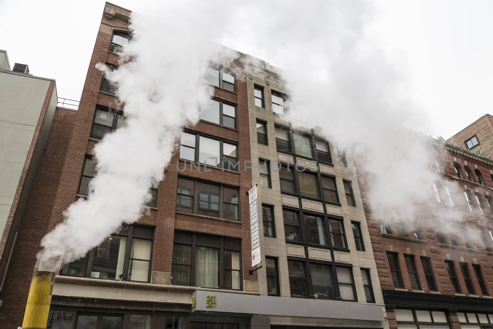 BOSTON - DECEMBER 13: of Old Street near Chinatown on December 13, 2015 in Boston MA