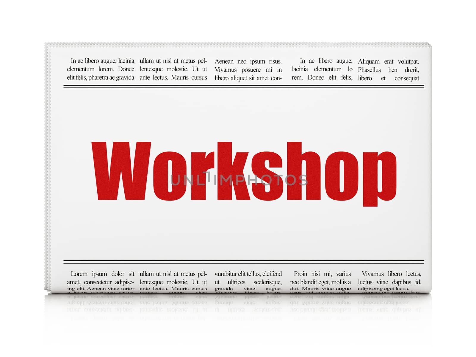 Studying concept: newspaper headline Workshop by maxkabakov