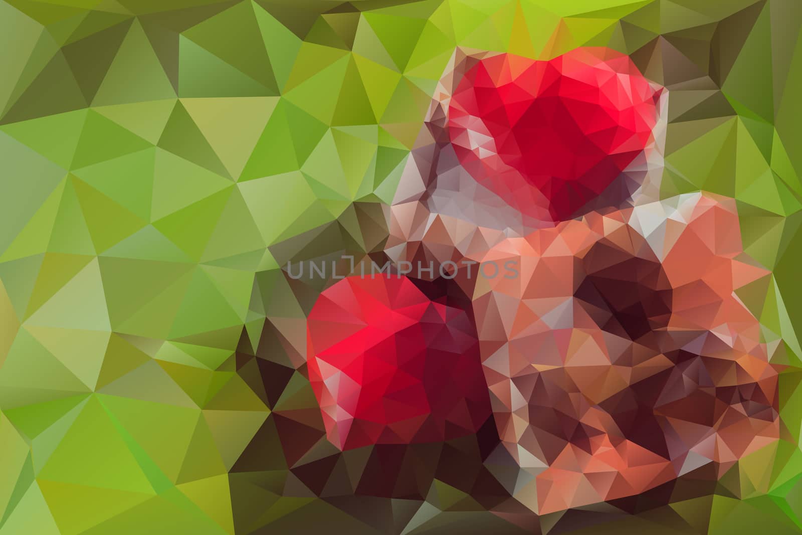 Abstract low poly background, geometry triangle by teerawit