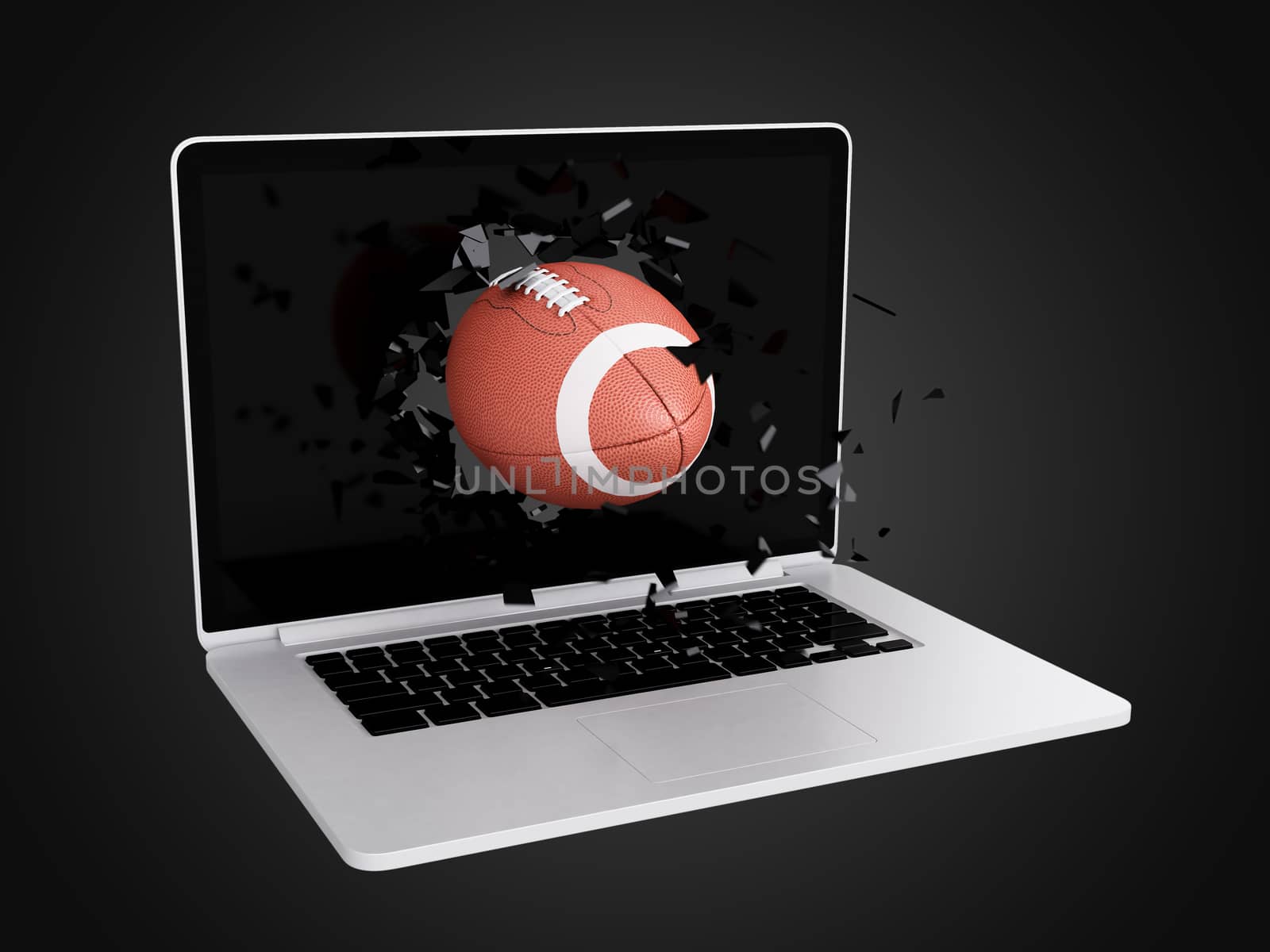 football destroy laptop by teerawit