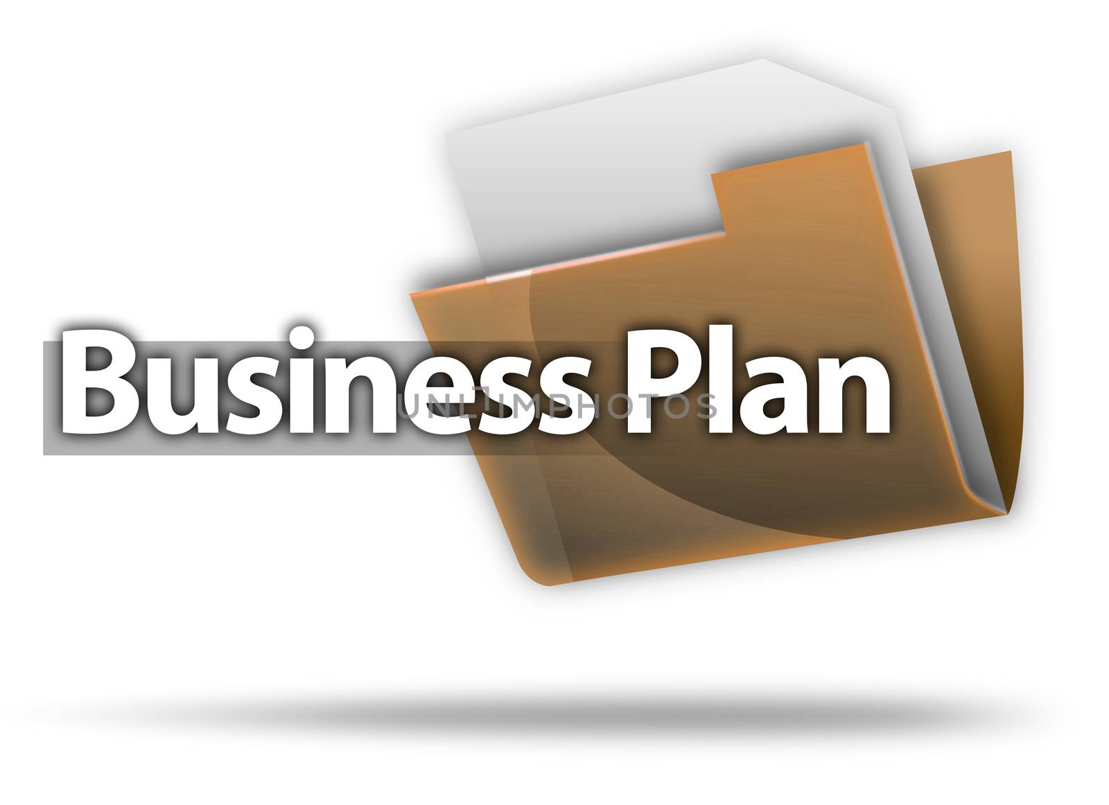 3D Style Folder Icon "Business Plan" by mindscanner