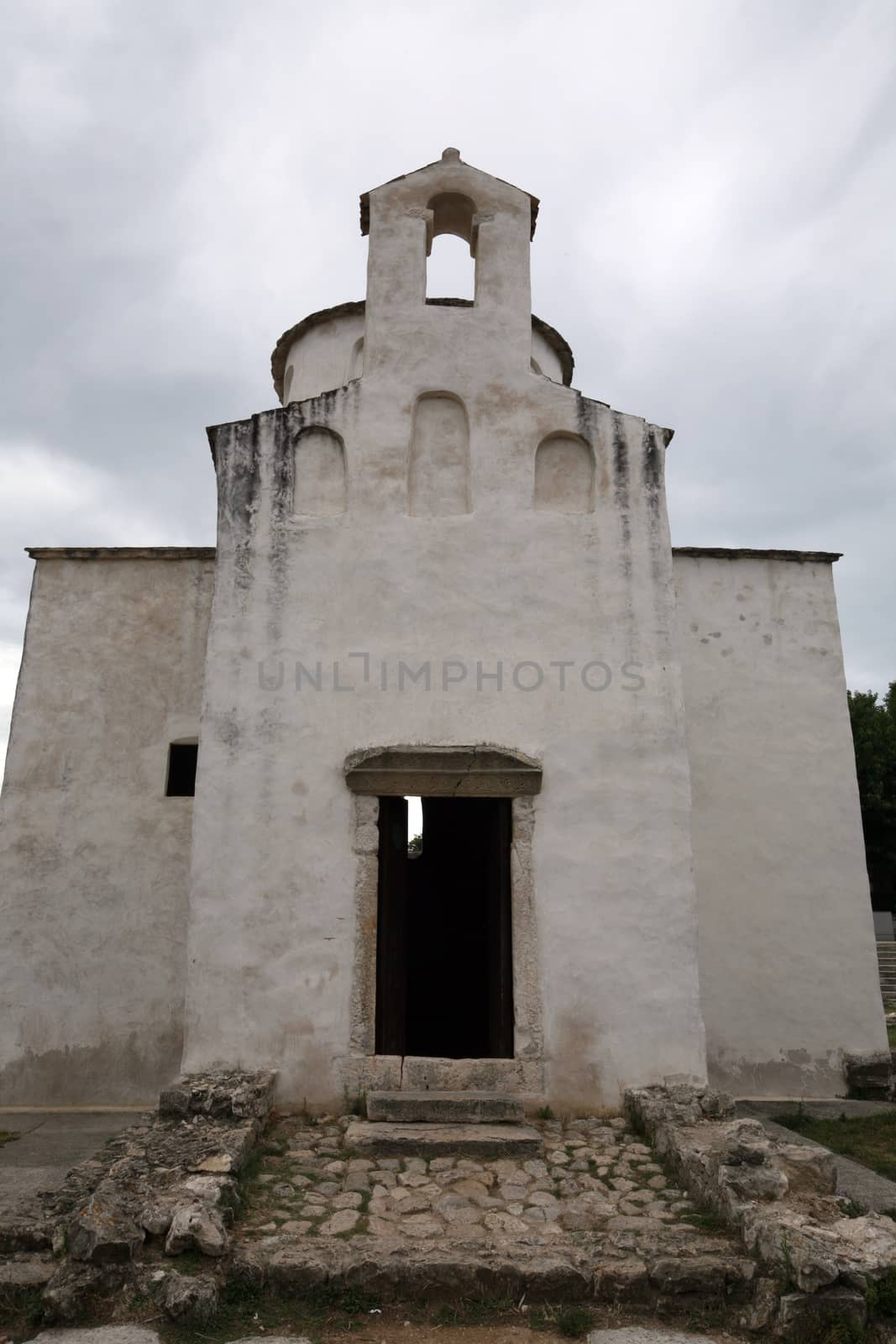 The smallest cathedral in the world, church of the Holy cross, built in the 9th century
