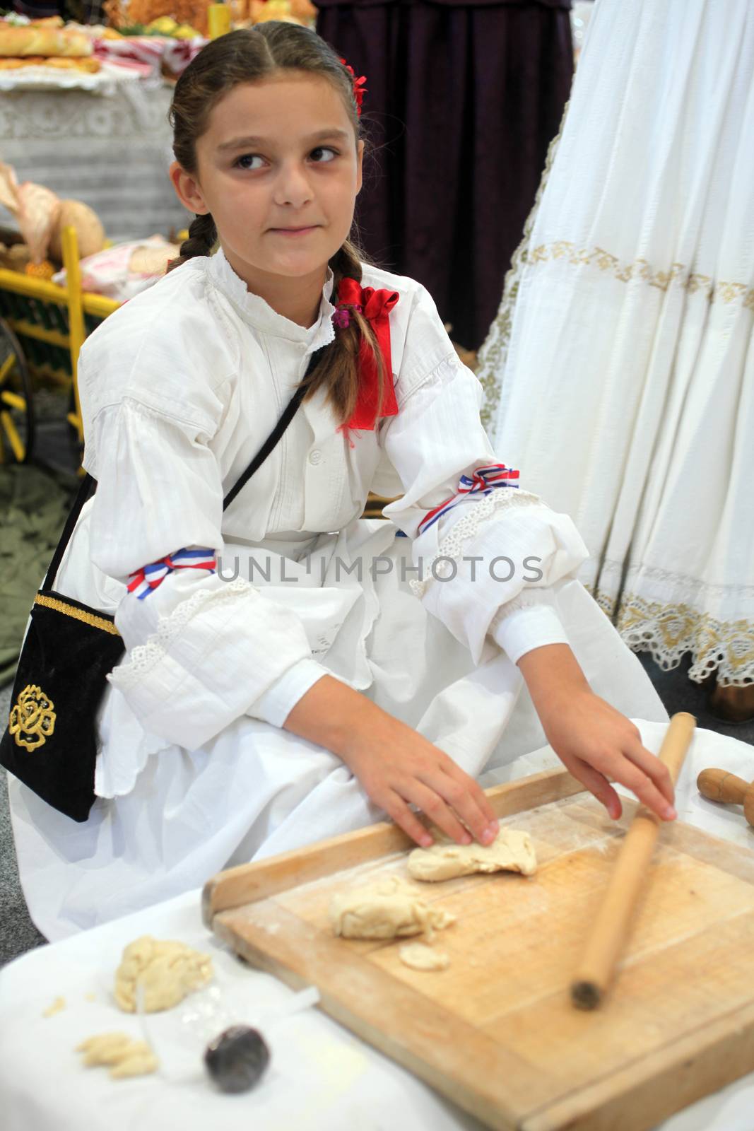 Croatian national costume, Thanksgiving day of Ethnic and National Minorities on October 9, 2011 in Zagreb, Croatia.