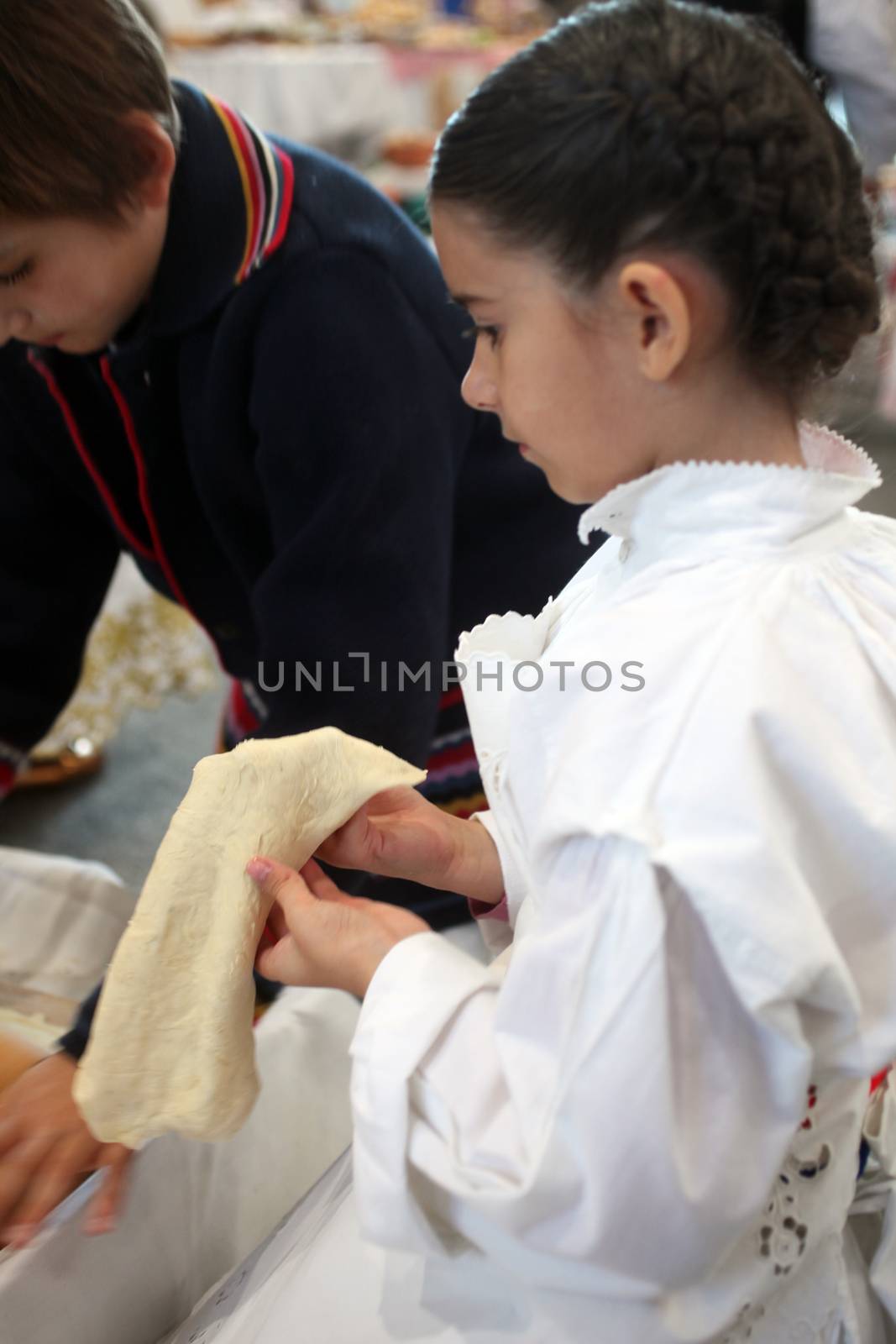 Croatian national costume, Thanksgiving day of Ethnic and National Minorities on October 9, 2011 in Zagreb, Croatia.