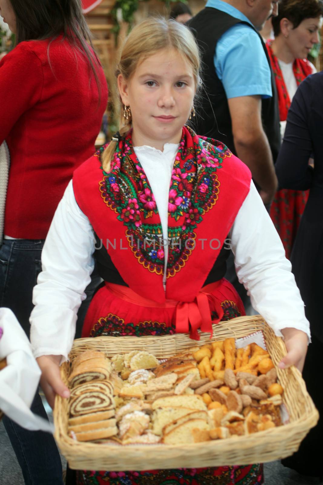 Croatian national costume, Thanksgiving day of Ethnic and National Minorities on October 9, 2011 in Zagreb, Croatia.