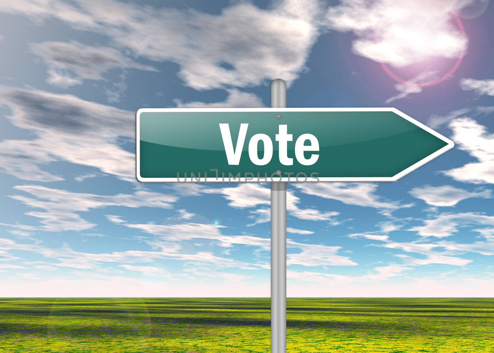 Signpost "Vote" by mindscanner