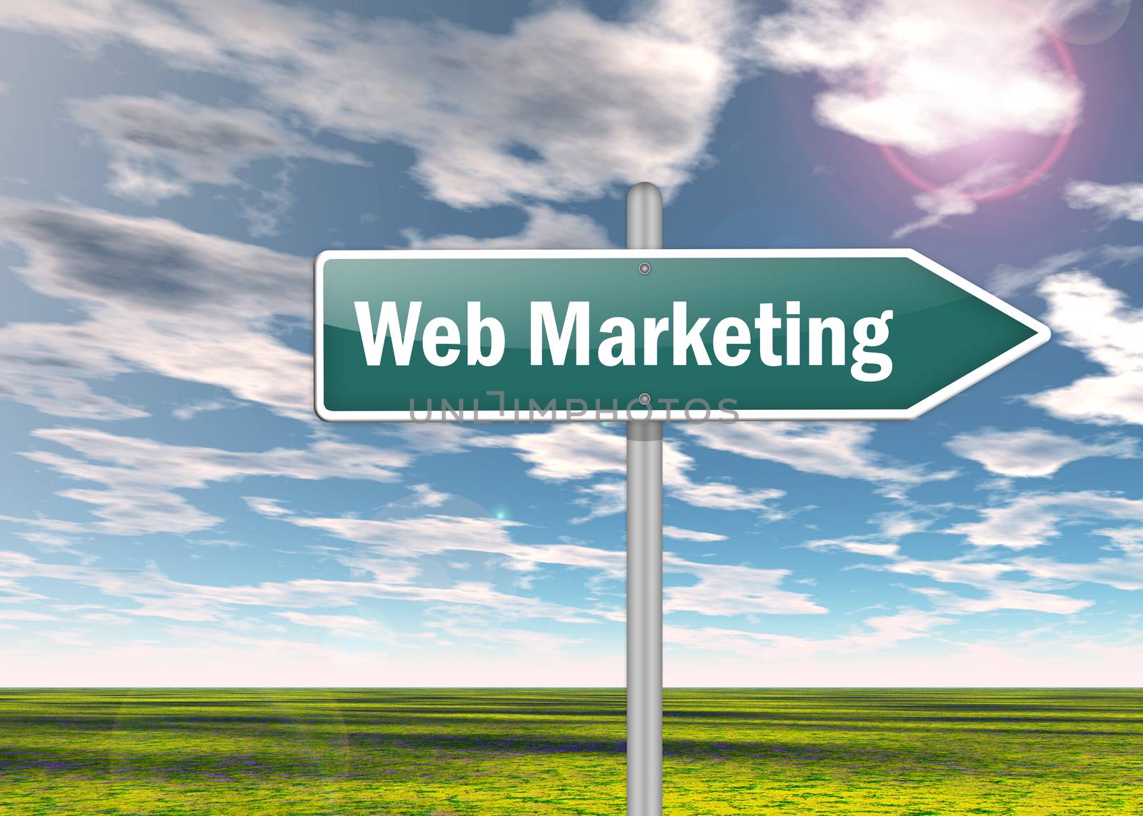 Signpost "Web Marketing" by mindscanner