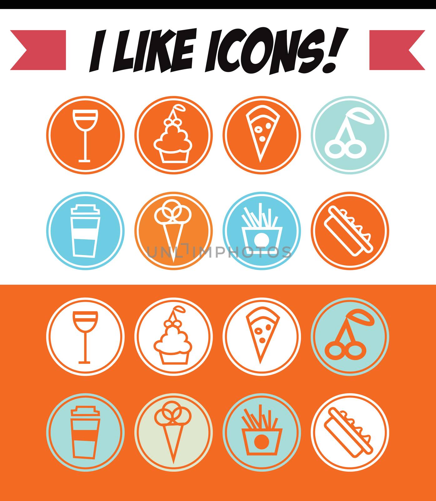 Fast food icons set - I like icons!