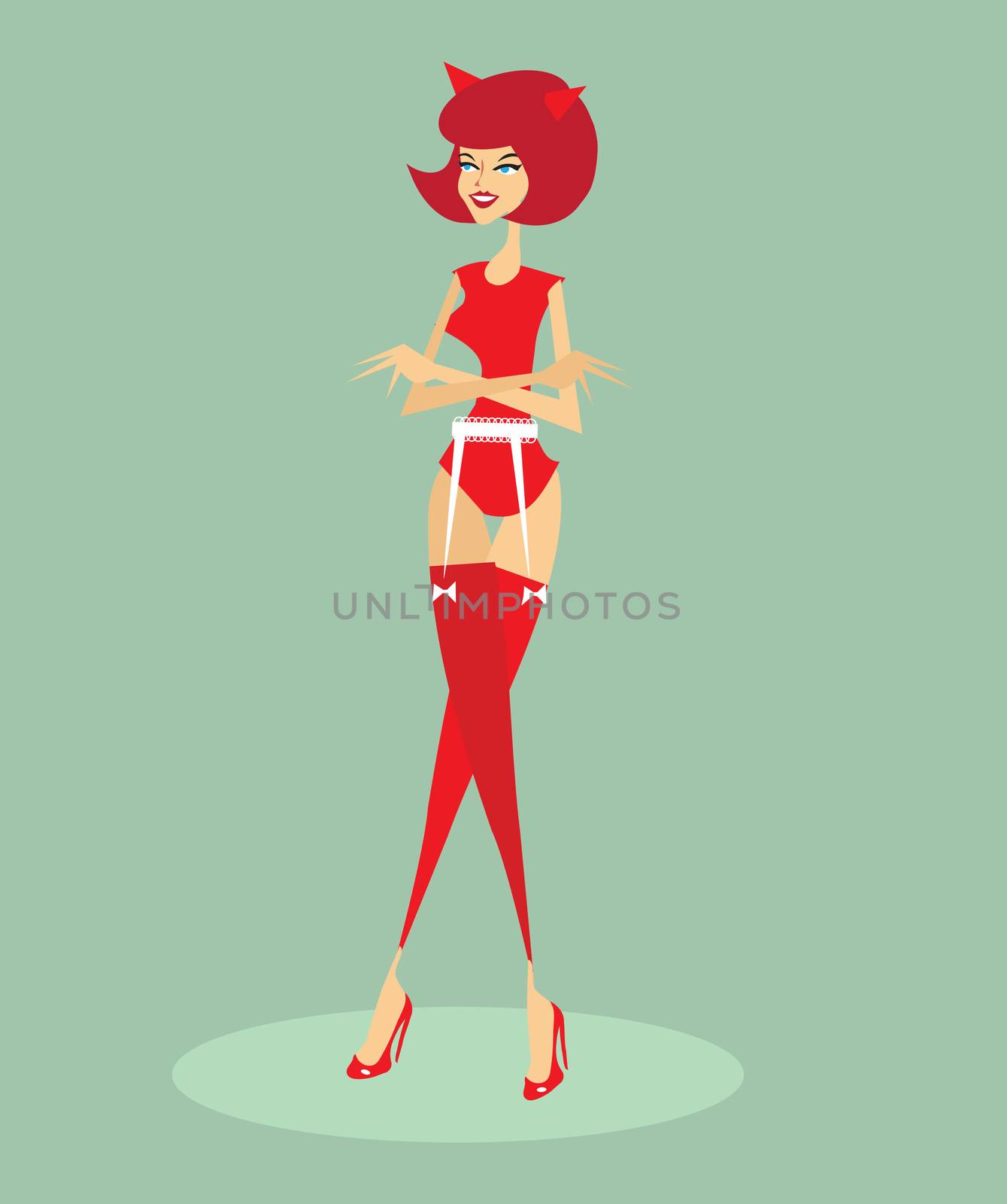 Cute Pin-Up Girl retro