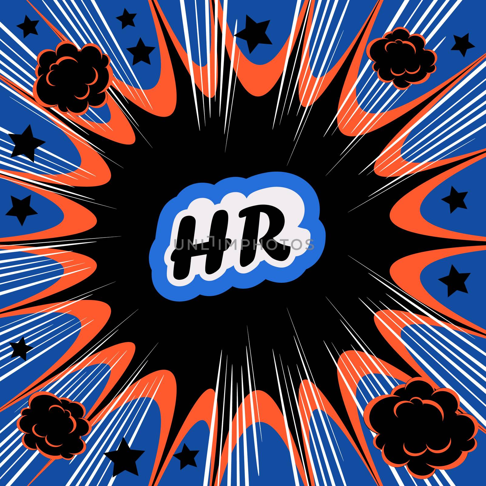 HR human resource boom background by tamaravector
