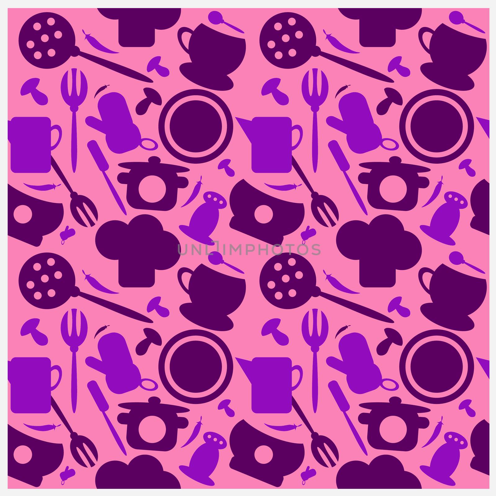 Background seamless kitchen pattern. vector illustration