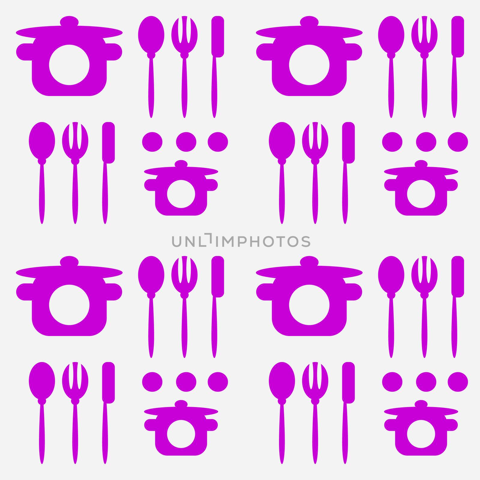 cutlery turquoise seamless pattern by tamaravector