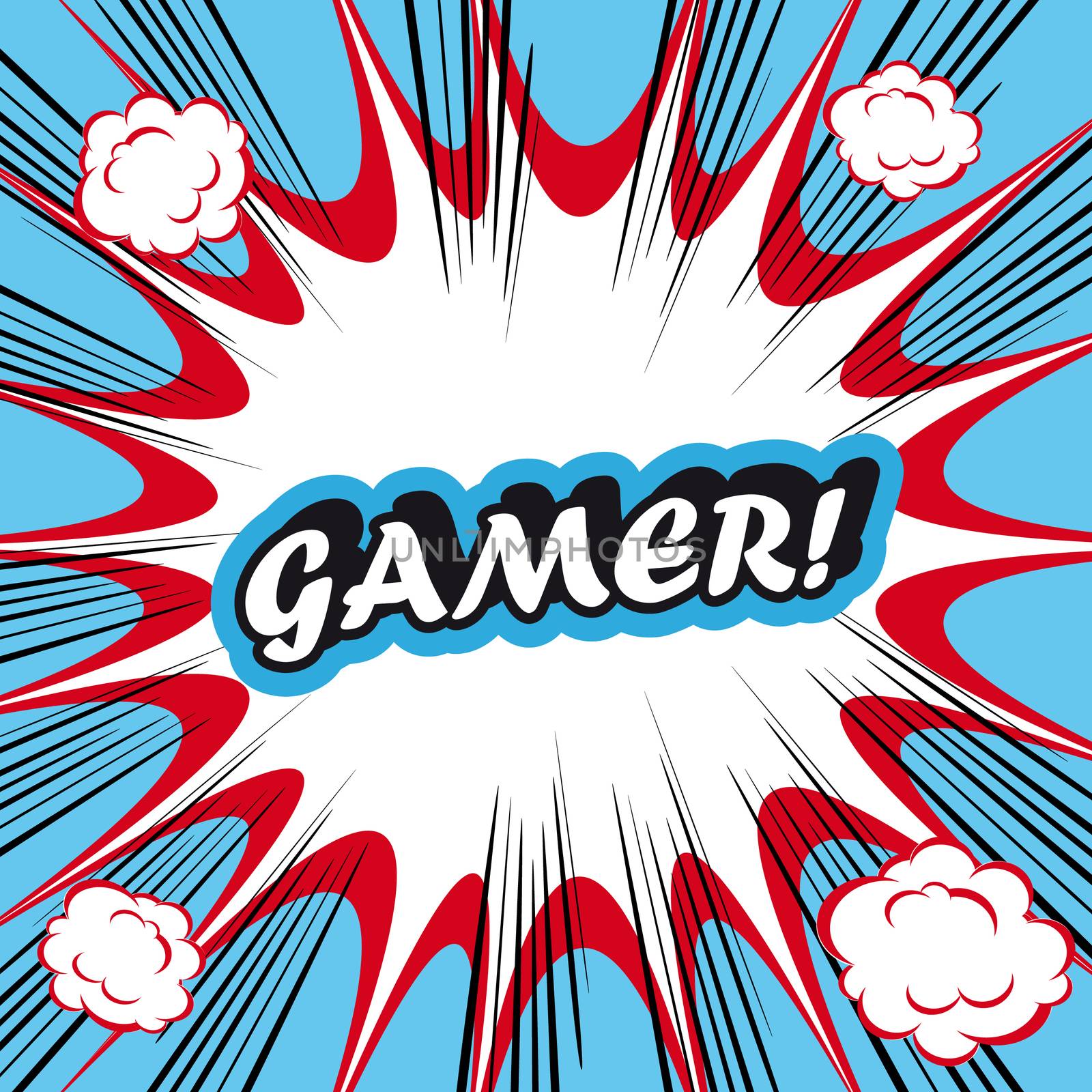 Pop Art explosion Background Gamer! by tamaravector