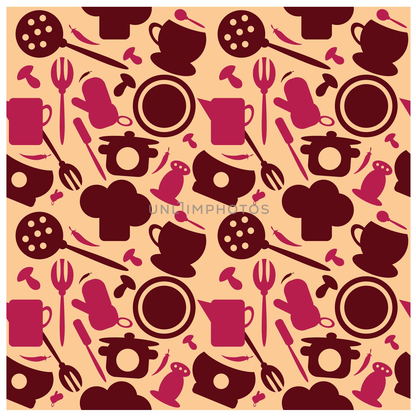 Background seamless kitchen pattern. vector illustration