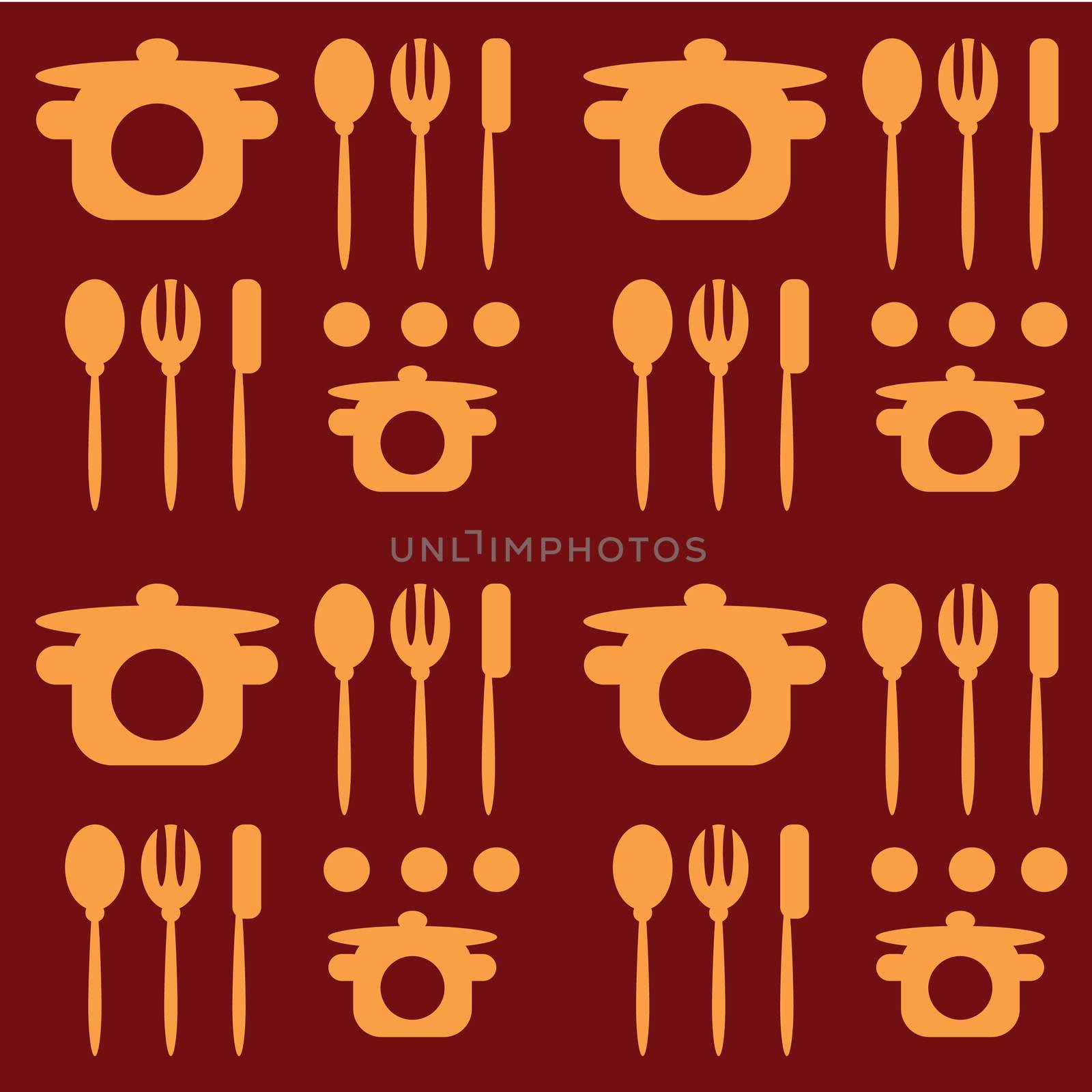 cutlery turquoise seamless pattern
