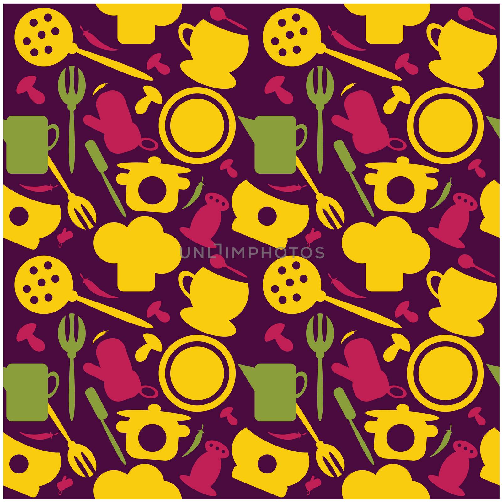 Background seamless kitchen pattern. vector illustration