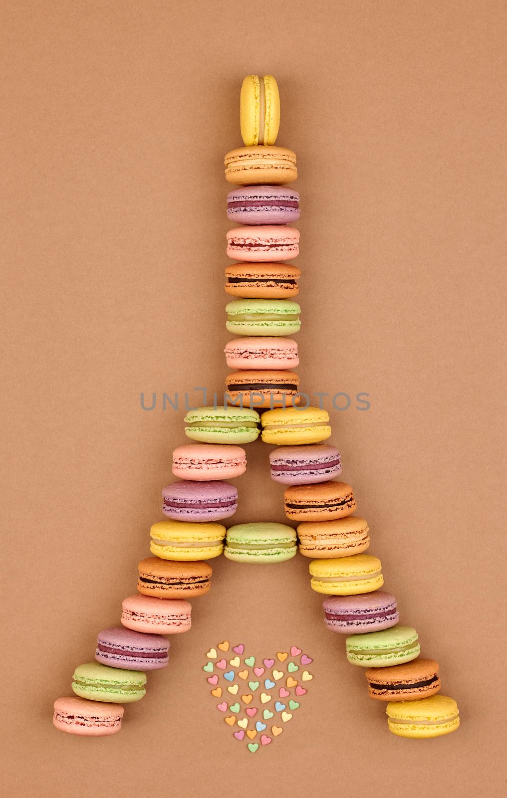 Macarons Eiffel Tower french sweet colorful,hearts by 918
