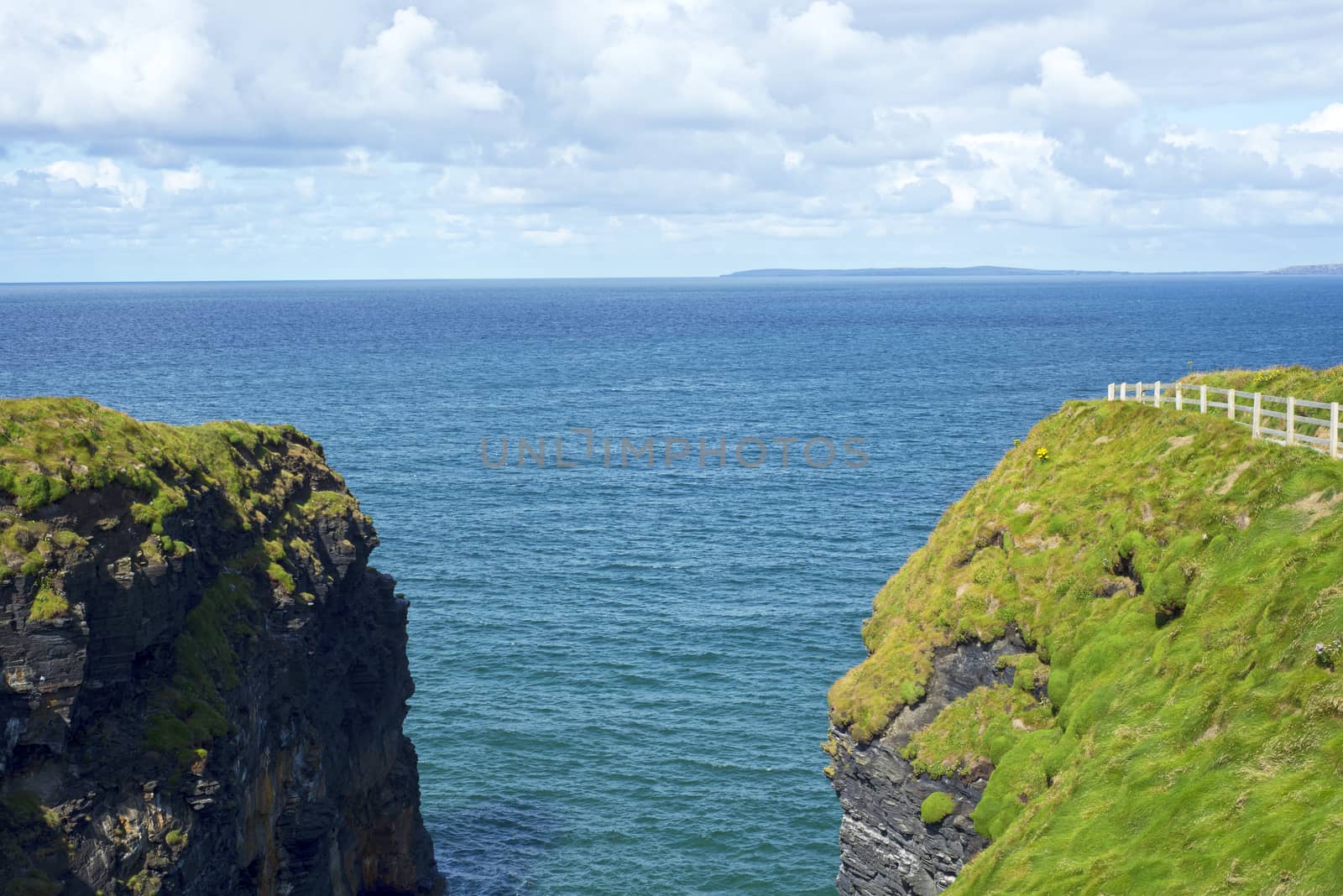 cliff walk view on the beautiful wild atlantic way by morrbyte