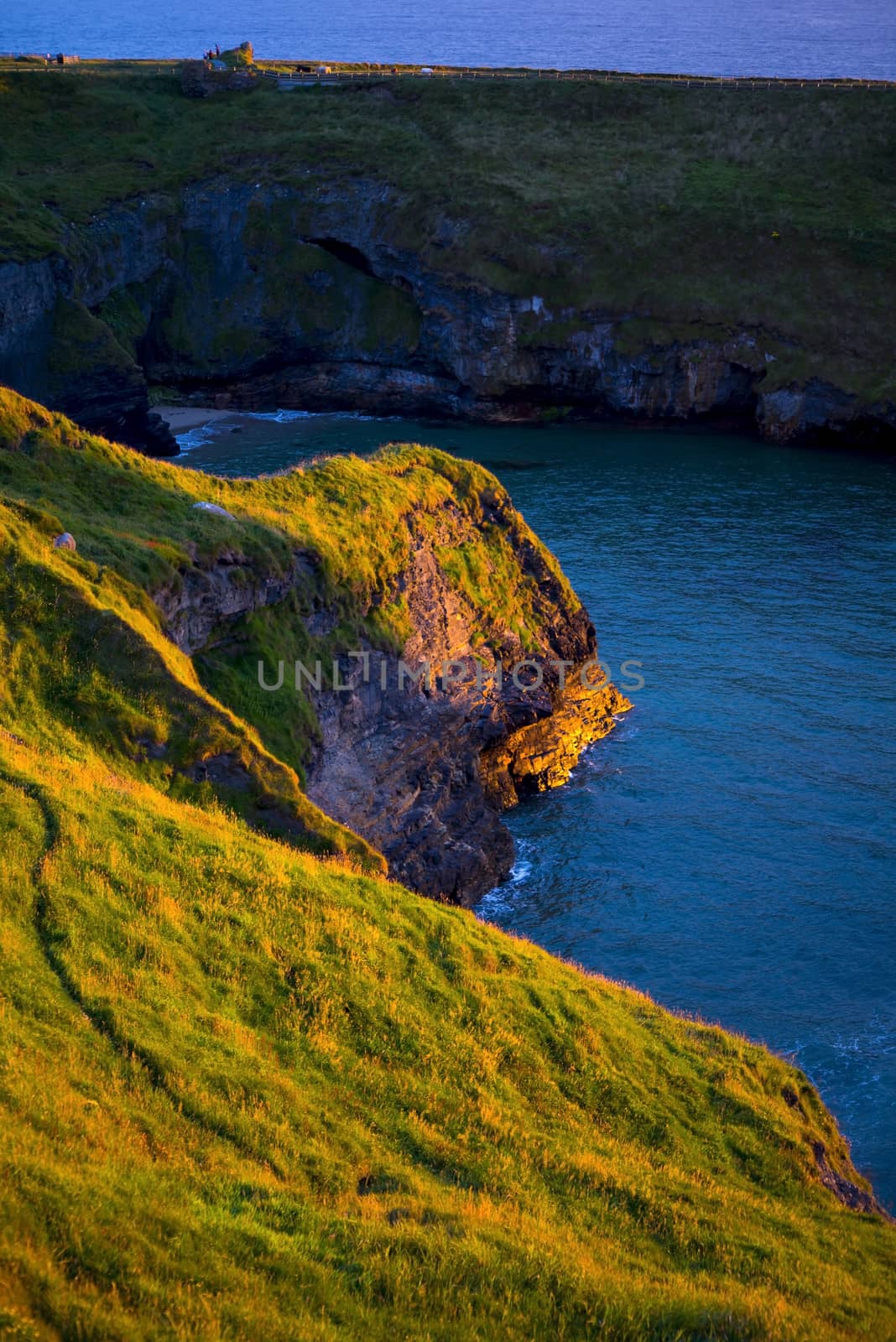 cliffs over the nuns beach on the wild atlantic way in ballybunion county kerry ireland
