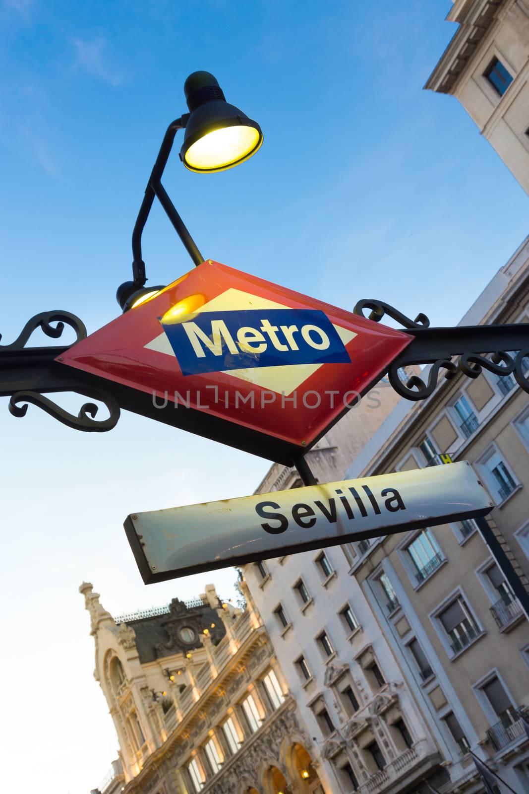 Metro Station Sign in Madrid Spain by kasto