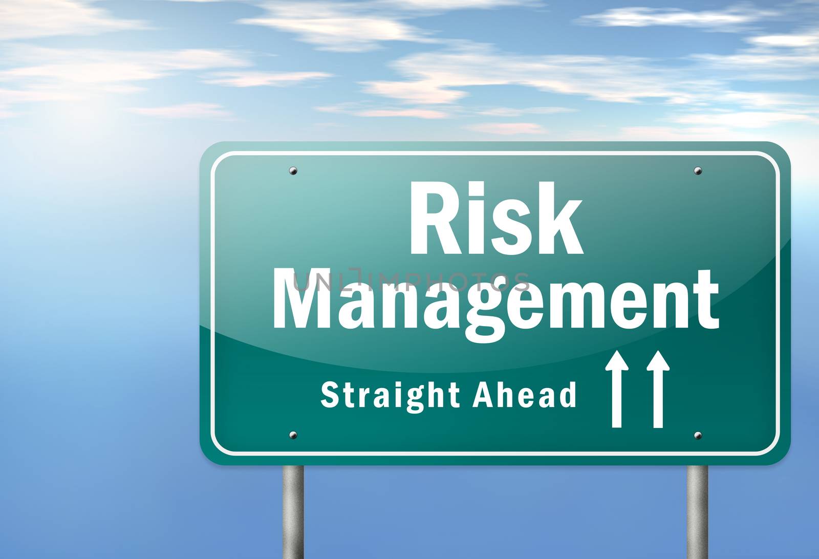 Highway Signpost "Risk Management" by mindscanner