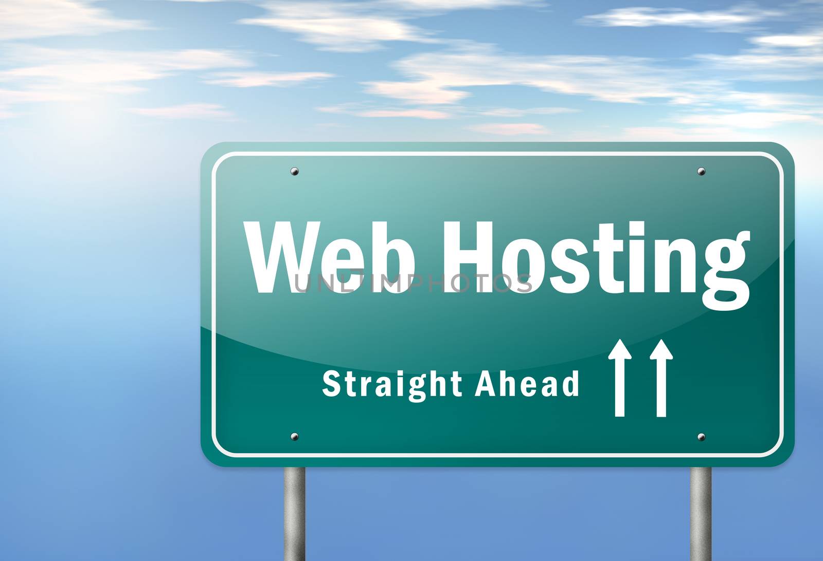 Highway Signpost "Web Hosting" by mindscanner