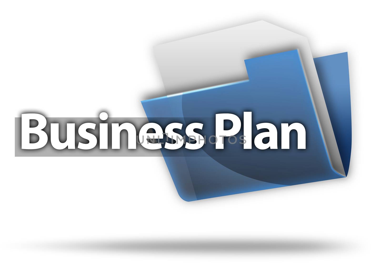 3D Style Folder Icon "Business Plan"