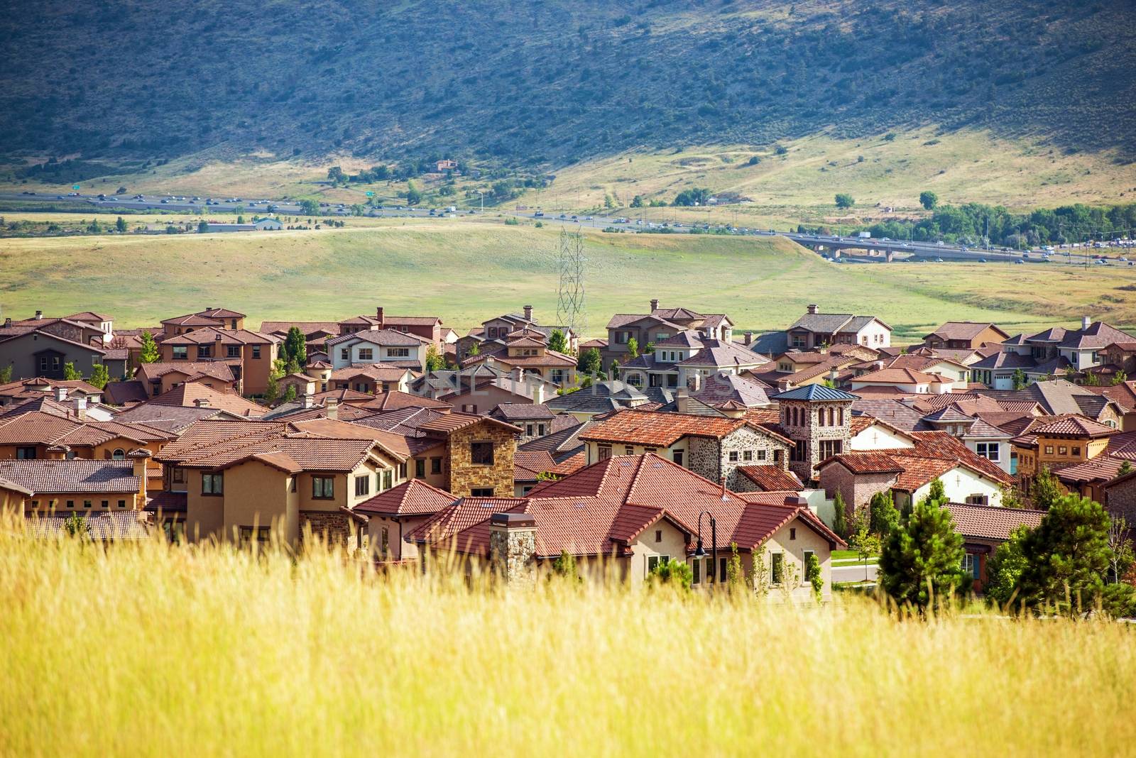 Denver Metro Residential Area. Colorado Architecture.