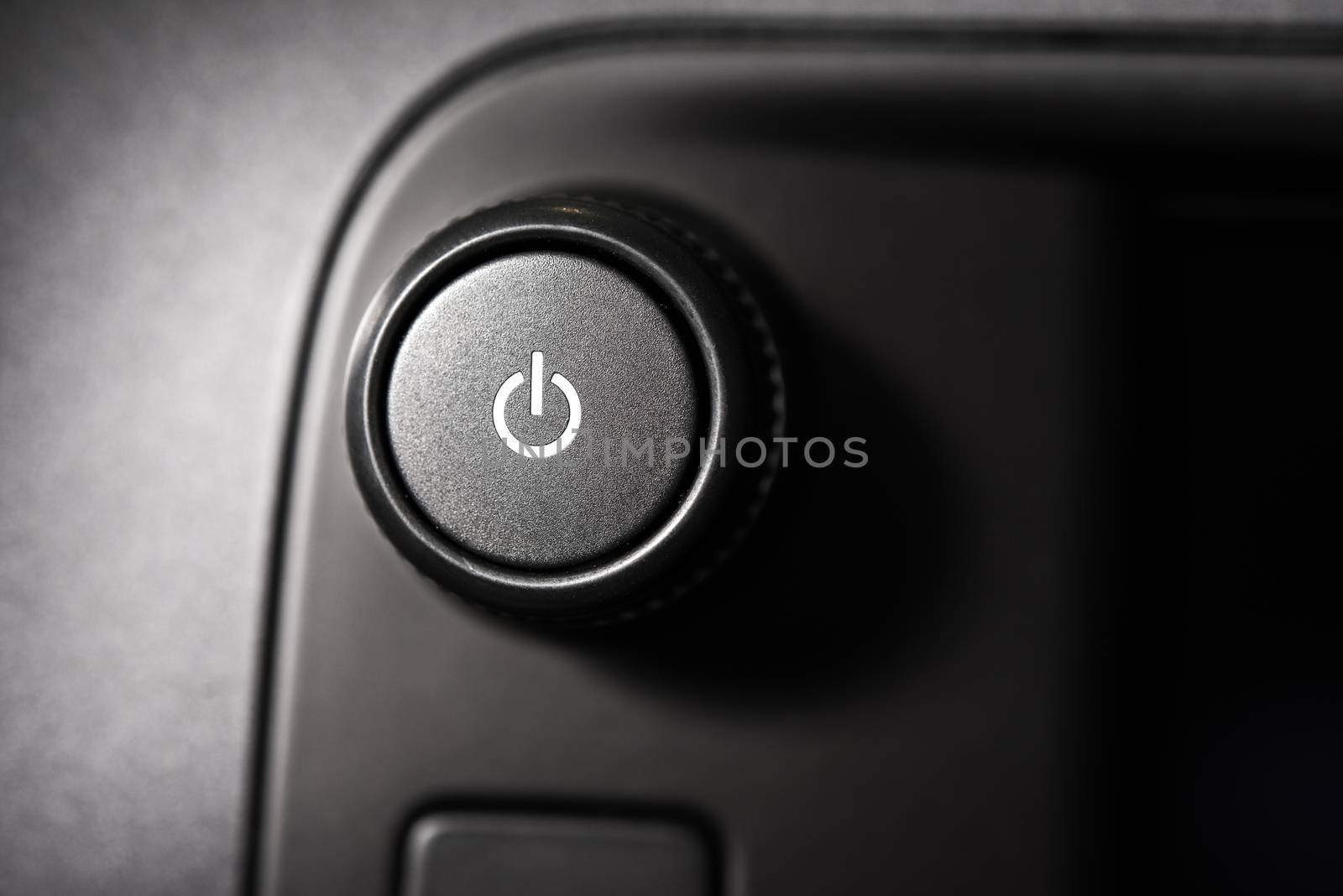 Power Standby Equipment Button Closeup. Electronic Technology.
