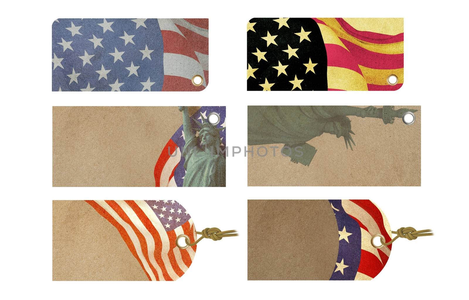 American Celebration Sale Tag.  Flag Day, Labor Day, 4th of July, Independence Day Celebration Sale Price Tags with American Flag. Retail American Retro Labels.