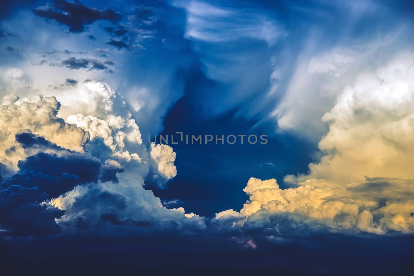 Storm on the Horizon. Scenic Stormy Cloudscape.
