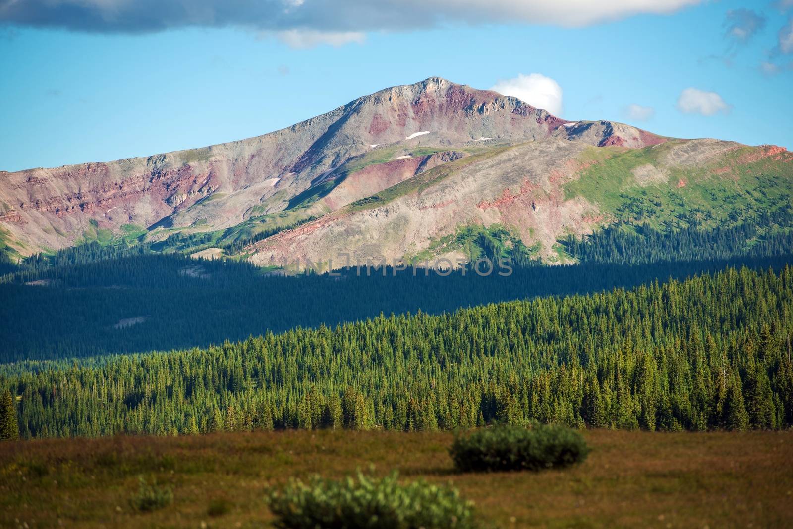 Colorful Colorado Summits. Colorado Rocky Mountains Summer Landscape Near Vail Pass Summit County, USA.