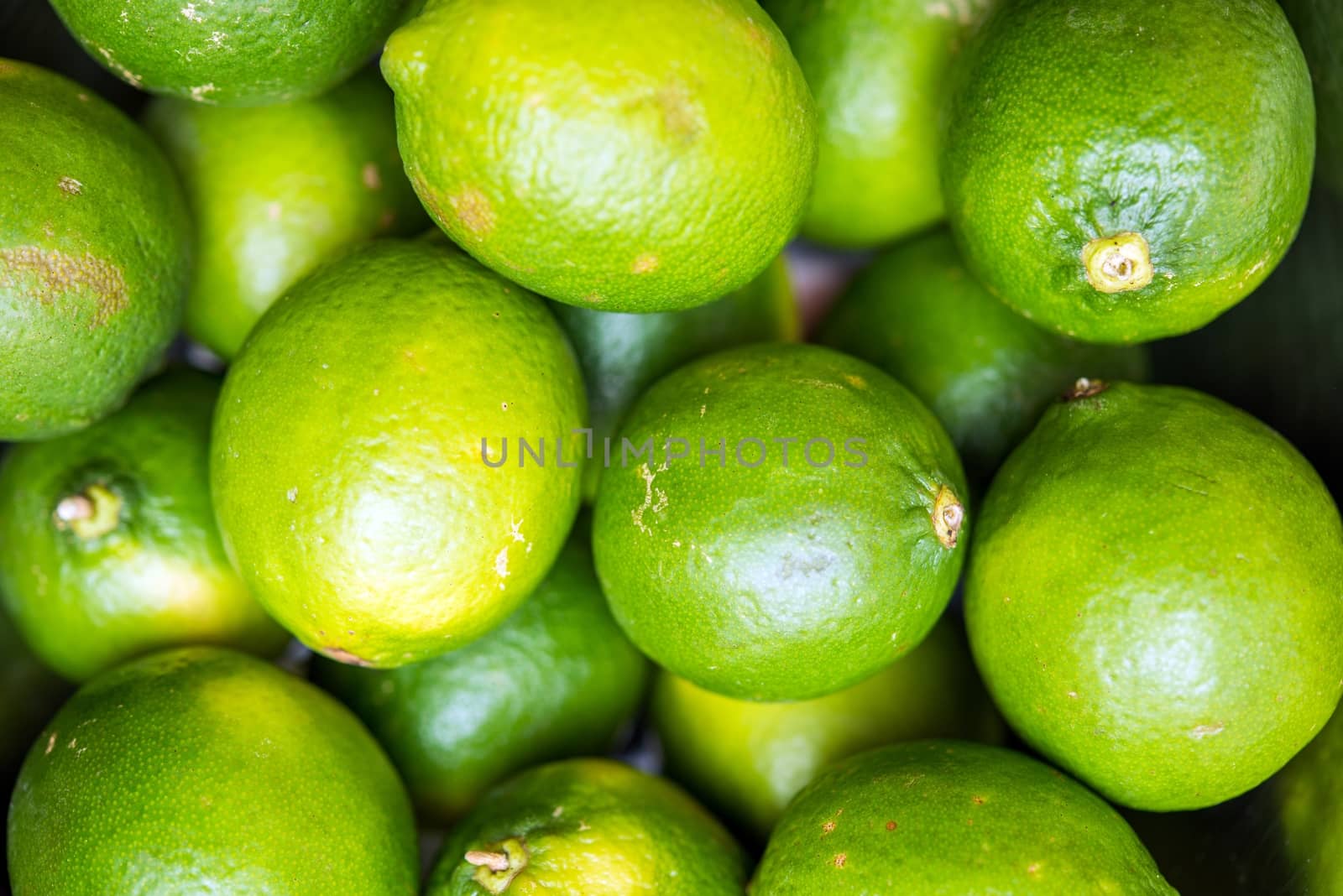 Green Lime Fruits Closeup.