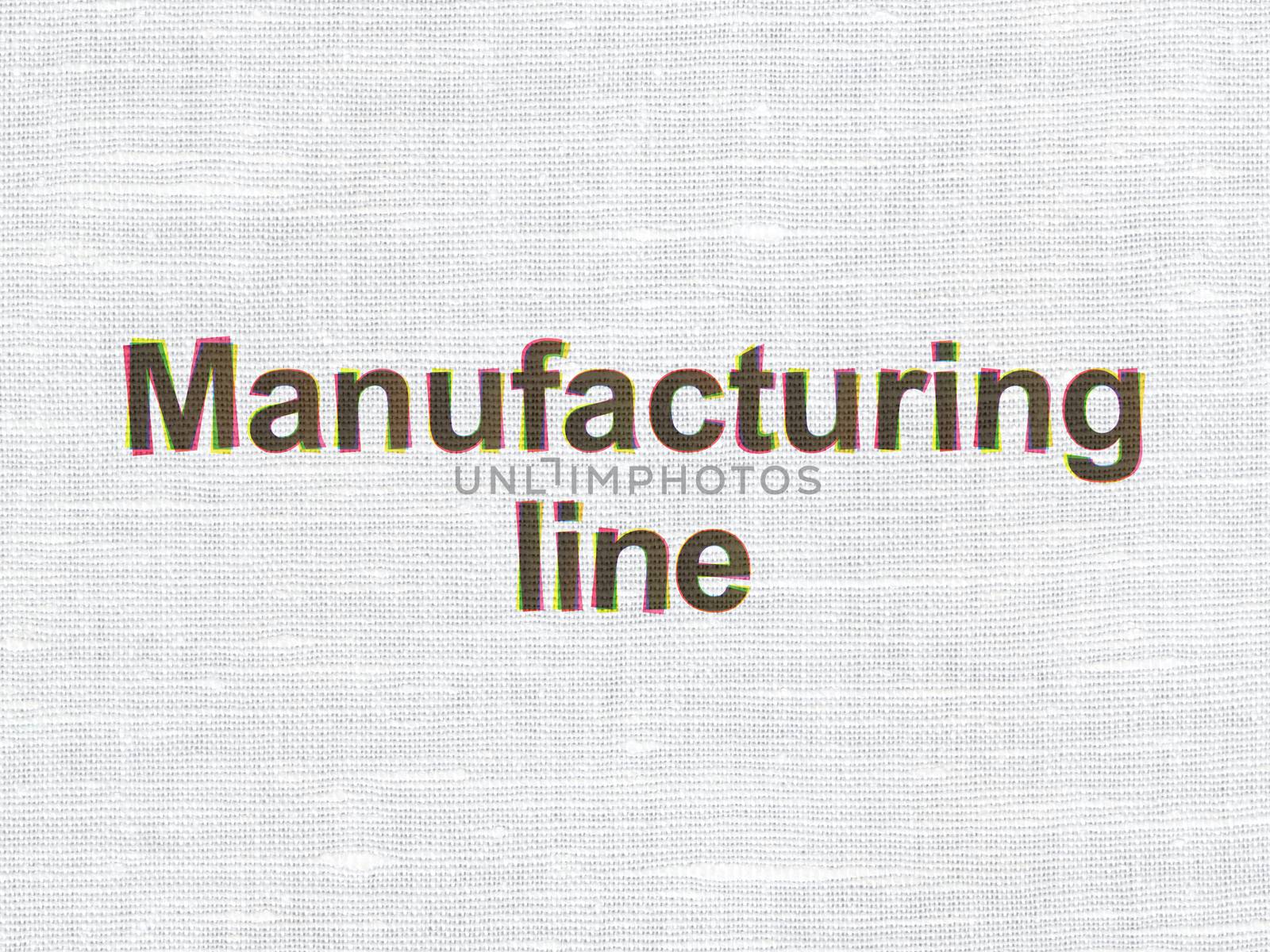 Industry concept: Manufacturing Line on fabric texture background by maxkabakov