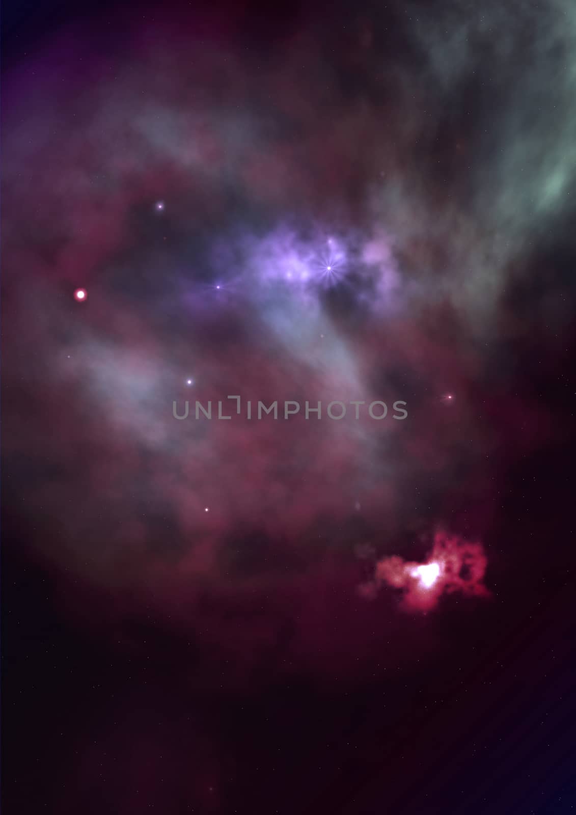 Far being shone nebula and star field against space. "Elements of this image furnished by NASA".