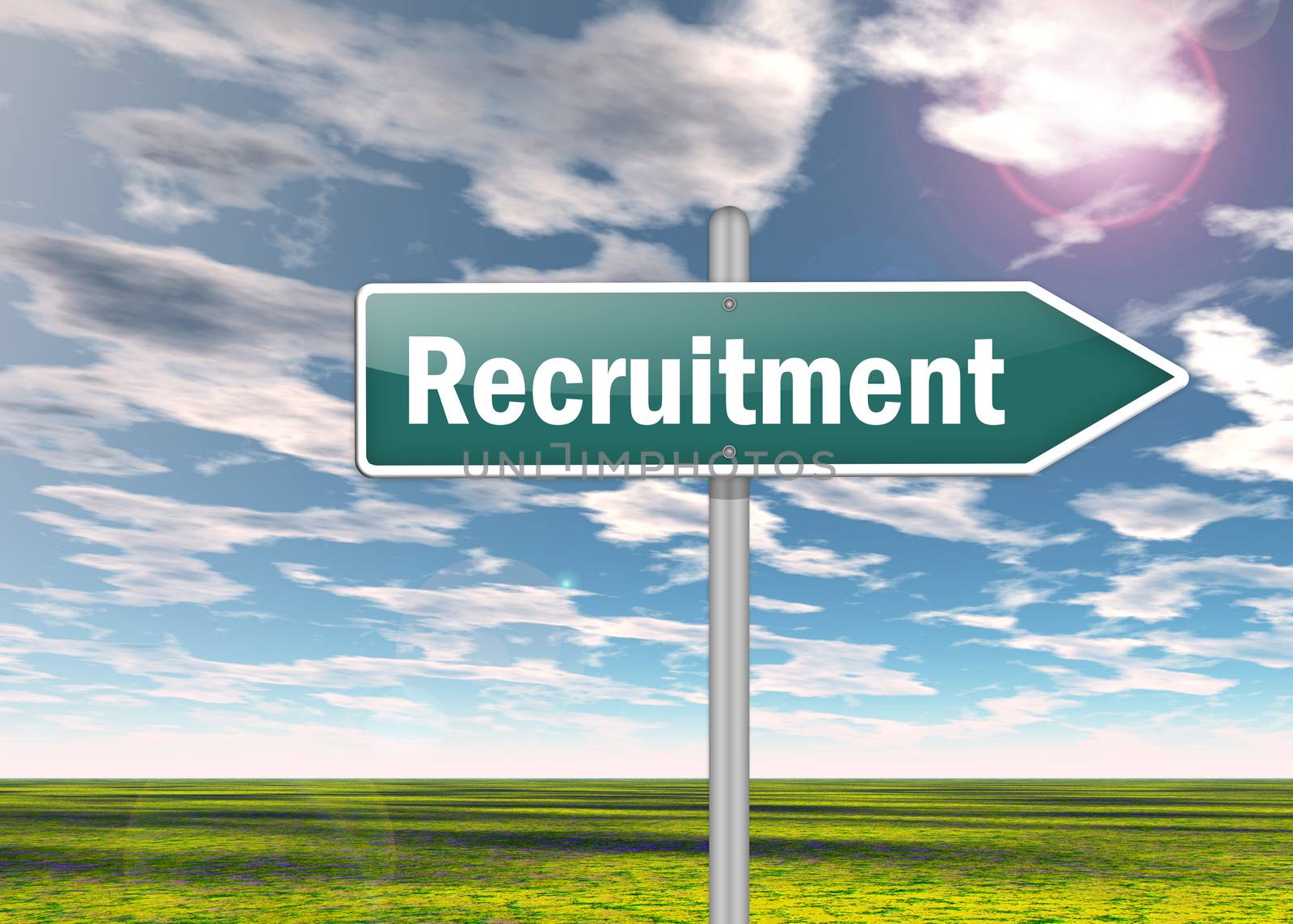Signpost "Recruitment" by mindscanner