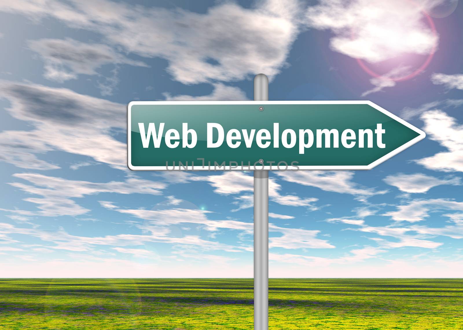 Signpost "Web Development"