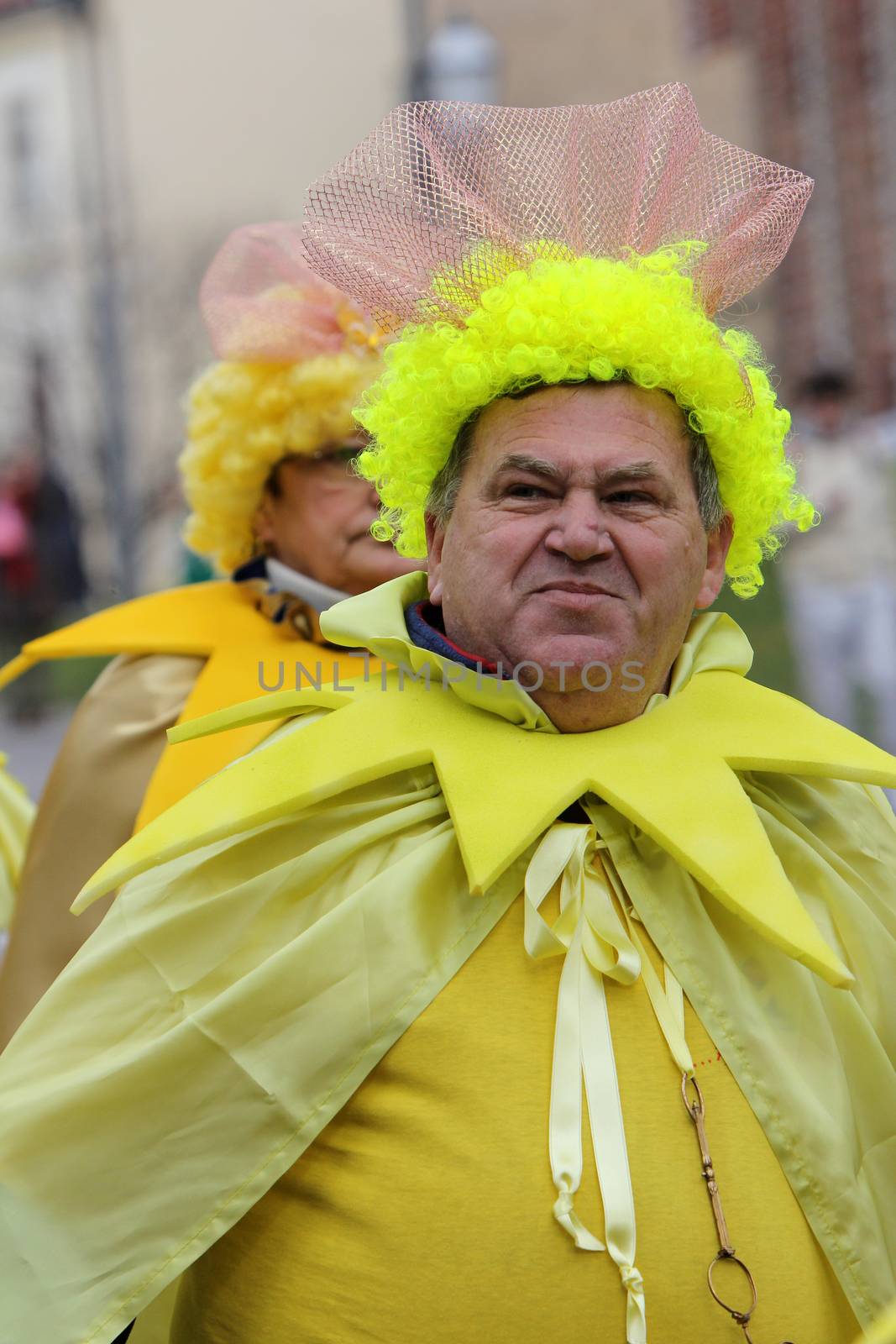 Carnival parade on Shrove Saturday. Carnival masks from Croatia.They banish away the winter. Zagreb, Croatia February 02, 2013.